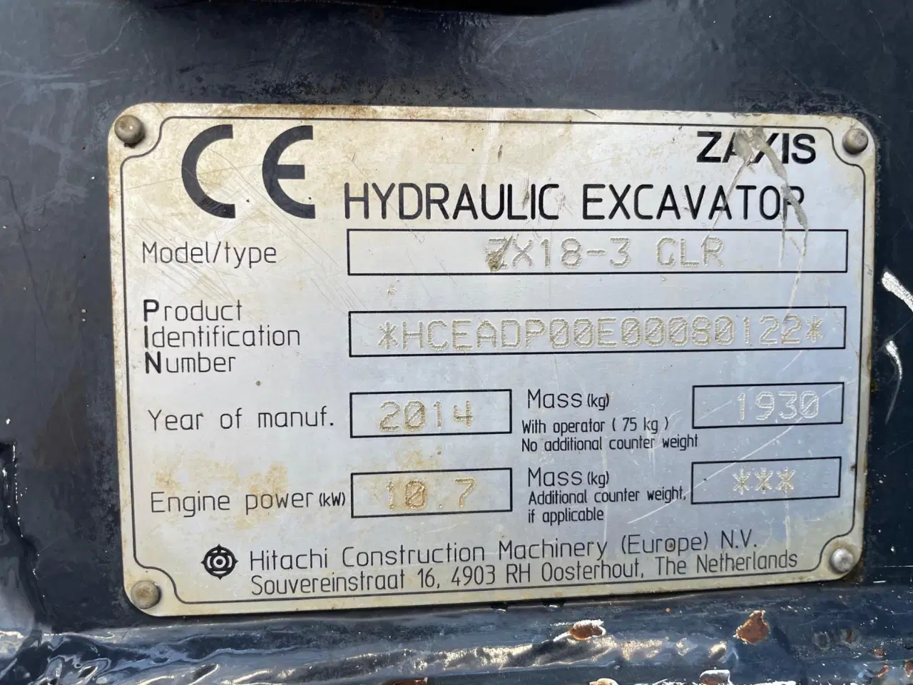 Hitachi ZX18-3 – Image 21